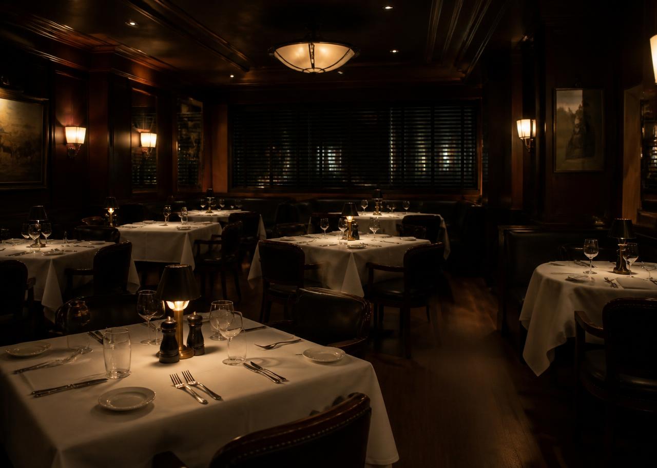 Salle de restaurant vide en semaine